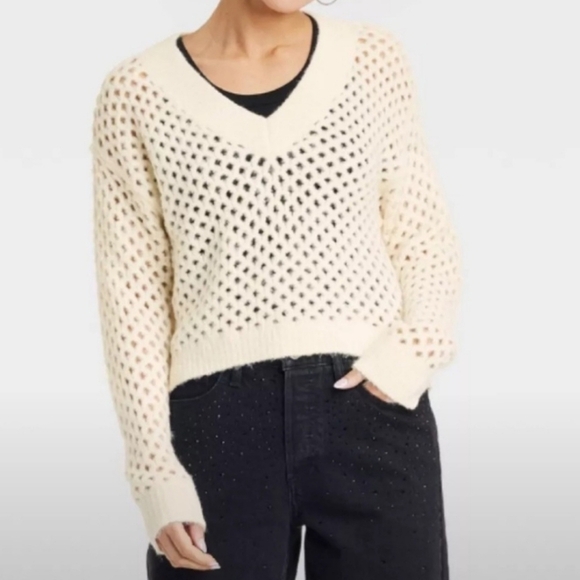 Universal Thread Jackets & Blazers - Women's Universal Thread Openwork V-Neck Pullover Sweater Size S